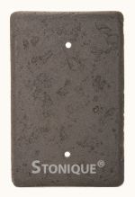 Stonique® Blank Switch Plate Cover in Charcoal